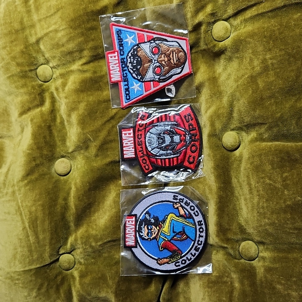 New in Package Loot Crate Collector Corps Collectable Marvel Patch Bundle of 3